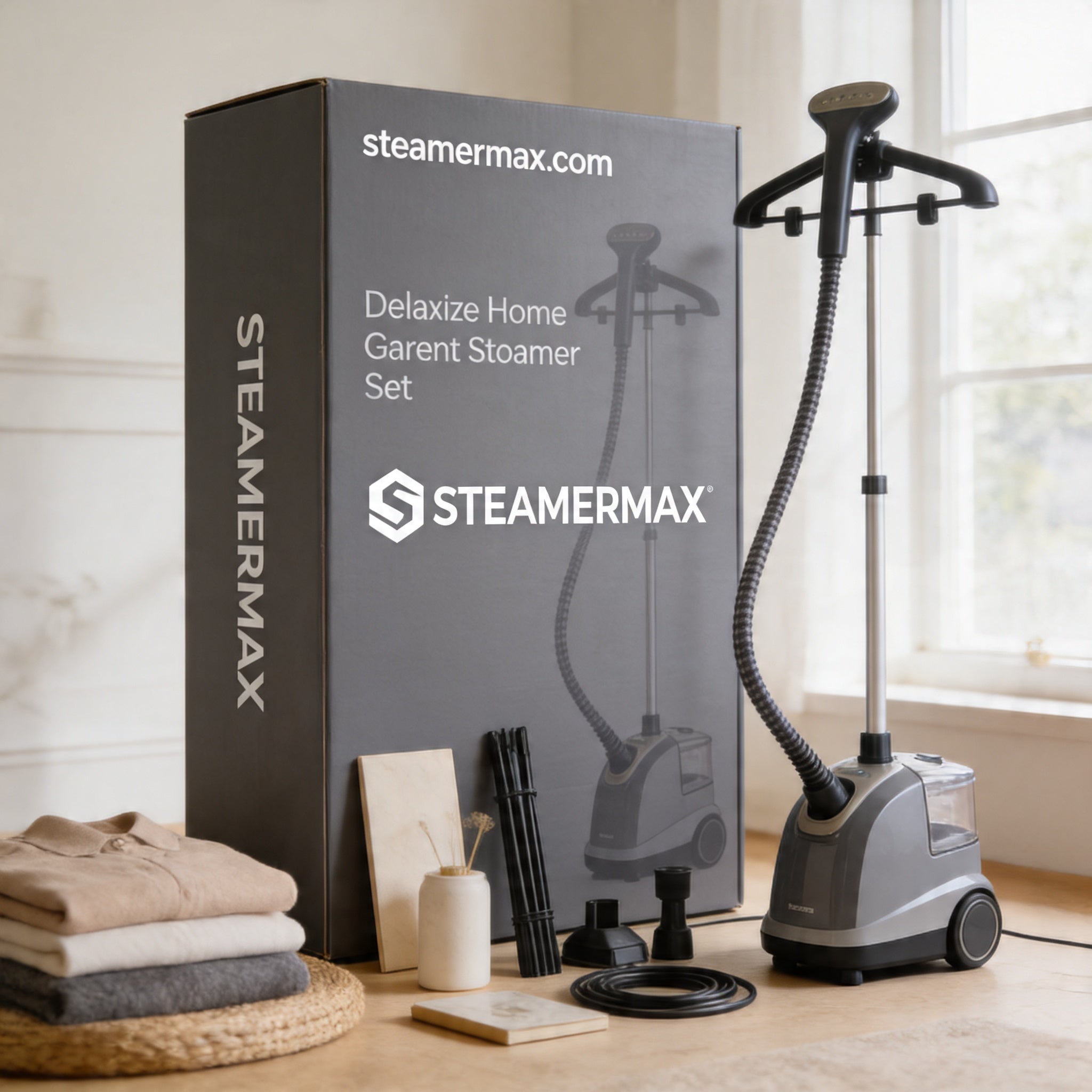 Deluxe Home Garment Steamer Set